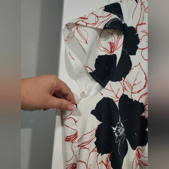 NWT Ulla Popken Rockabilly Vintage Floral Cotton Fit & Flare Dress Size 26 - Picture 5 of 10